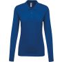 LADIES? LONG-SLEEVED PIQU POLO SHIRT, Light Royal Blue