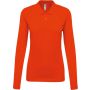 LADIES? LONG-SLEEVED PIQU POLO SHIRT, Orange