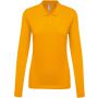 LADIES? LONG-SLEEVED PIQU POLO SHIRT, Yellow