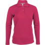 LADIES' LONG-SLEEVED POLO SHIRT, Fuchsia