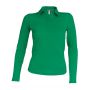 LADIES' LONG-SLEEVED POLO SHIRT, Kelly Green