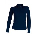 LADIES' LONG-SLEEVED POLO SHIRT, Navy (KA244NV)