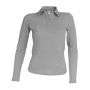 LADIES' LONG-SLEEVED POLO SHIRT, Oxford Grey