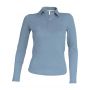 LADIES' LONG-SLEEVED POLO SHIRT, Sky Blue