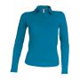 LADIES' LONG-SLEEVED POLO SHIRT, Tropical Blue