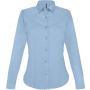 LADIES' LONG-SLEEVED STRETCH SHIRT, Light Blue