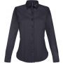 LADIES' LONG-SLEEVED STRETCH SHIRT, Navy