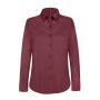 LADIES' LONG-SLEEVED STRETCH SHIRT, Wine