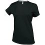 LADIES' SHORT SLEEVE CREW NECK T-SHIRT, Black