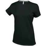 LADIES' SHORT SLEEVE CREW NECK T-SHIRT, Black, L