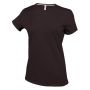 LADIES' SHORT SLEEVE CREW NECK T-SHIRT, Chocolate