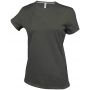 LADIES' SHORT SLEEVE CREW NECK T-SHIRT, Dark Khaki