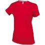 LADIES' SHORT SLEEVE CREW NECK T-SHIRT, Red