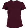 LADIES' SHORT SLEEVE CREW NECK T-SHIRT, Wine