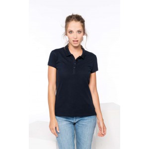 LADIES? SHORT-SLEEVED PIQU POLO SHIRT, Ash Heather (Polo shirt, 90-100% cotton)