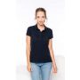 LADIES? SHORT-SLEEVED PIQU POLO SHIRT, Ash Heather