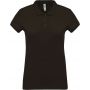 LADIES? SHORT-SLEEVED PIQU POLO SHIRT, Dark Grey