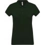 LADIES? SHORT-SLEEVED PIQU POLO SHIRT, Dark Khaki