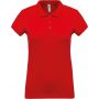 LADIES? SHORT-SLEEVED PIQU POLO SHIRT, Red