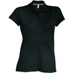 LADIES' SHORT-SLEEVED POLO SHIRT, Black <font size=1>[ENG]</font> (KA242BL)