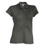 LADIES' SHORT-SLEEVED POLO SHIRT, Dark Khaki