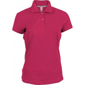 LADIES' SHORT-SLEEVED POLO SHIRT, Fuchsia (Polo shirt, 90-100% cotton)