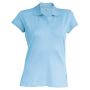 LADIES' SHORT-SLEEVED POLO SHIRT, Sky Blue