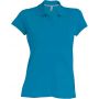 LADIES' SHORT-SLEEVED POLO SHIRT, Tropical Blue