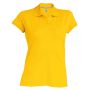 LADIES' SHORT-SLEEVED POLO SHIRT, Yellow