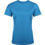 LADIES' SHORT-SLEEVED SPORTS T-SHIRT, Aqua Blue