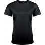 LADIES' SHORT-SLEEVED SPORTS T-SHIRT, Black