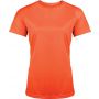 LADIES' SHORT-SLEEVED SPORTS T-SHIRT, Fluorescent Orange