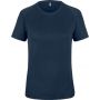 LADIES' SHORT-SLEEVED SPORTS T-SHIRT, Sporty Navy