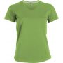 LADIES' SHORT-SLEEVED V-NECK T-SHIRT, Lime