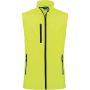 LADIES' SOFTSHELL BODYWARMER, Fluorescent Yellow