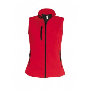 LADIES' SOFTSHELL BODYWARMER, Red (Vests)