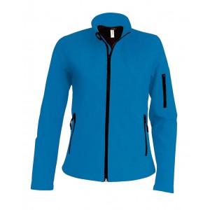 LADIES' SOFTSHELL JACKET, Aqua Blue (Jackets)