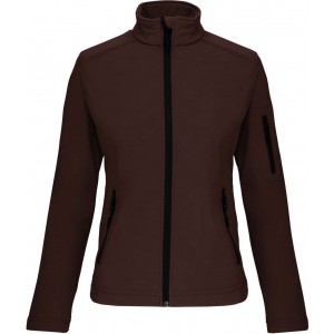 LADIES' SOFTSHELL JACKET, Chocolate (Jackets)