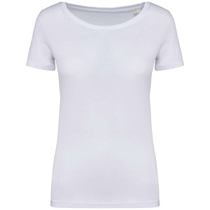 LADIES' T-SHIRT, White (T-shirt, 90-100% cotton)