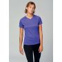 LADIES? V-NECK SHORT SLEEVE SPORTS T-SHIRT, Fine Grey