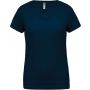 LADIES? V-NECK SHORT SLEEVE SPORTS T-SHIRT, Sporty Navy