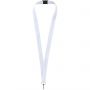 Lago lanyard with break-away closure, White