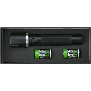 Aluminium torch, with a 3W bulb, Black (Lamps)