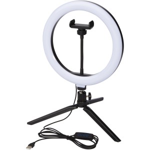 Studio ring light with phone holder and tripod, Solid black (Lamps)
