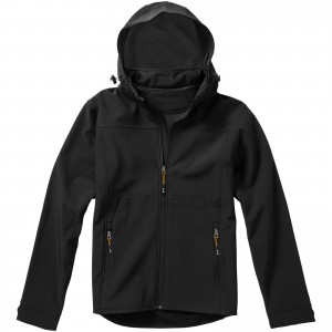 Langley softshell jacket, solid black (Jackets)