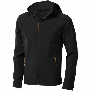 Langley softshell jacket, solid black (Jackets)