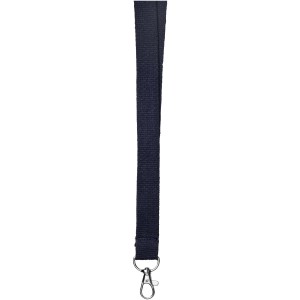 Dylan cotton lanyard with safety clip, Navy (Lanyard, armband, badge holder)