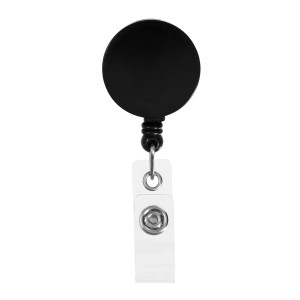 Lech roller clip, solid black (Lanyard, armband, badge holder)