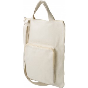 Cotton (340 g/m2) laptop bag Iker, khaki (Laptop & Conference bags)