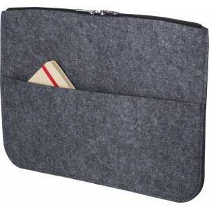 RPET felt laptop pouch Emilia, grey (Laptop & Conference bags)